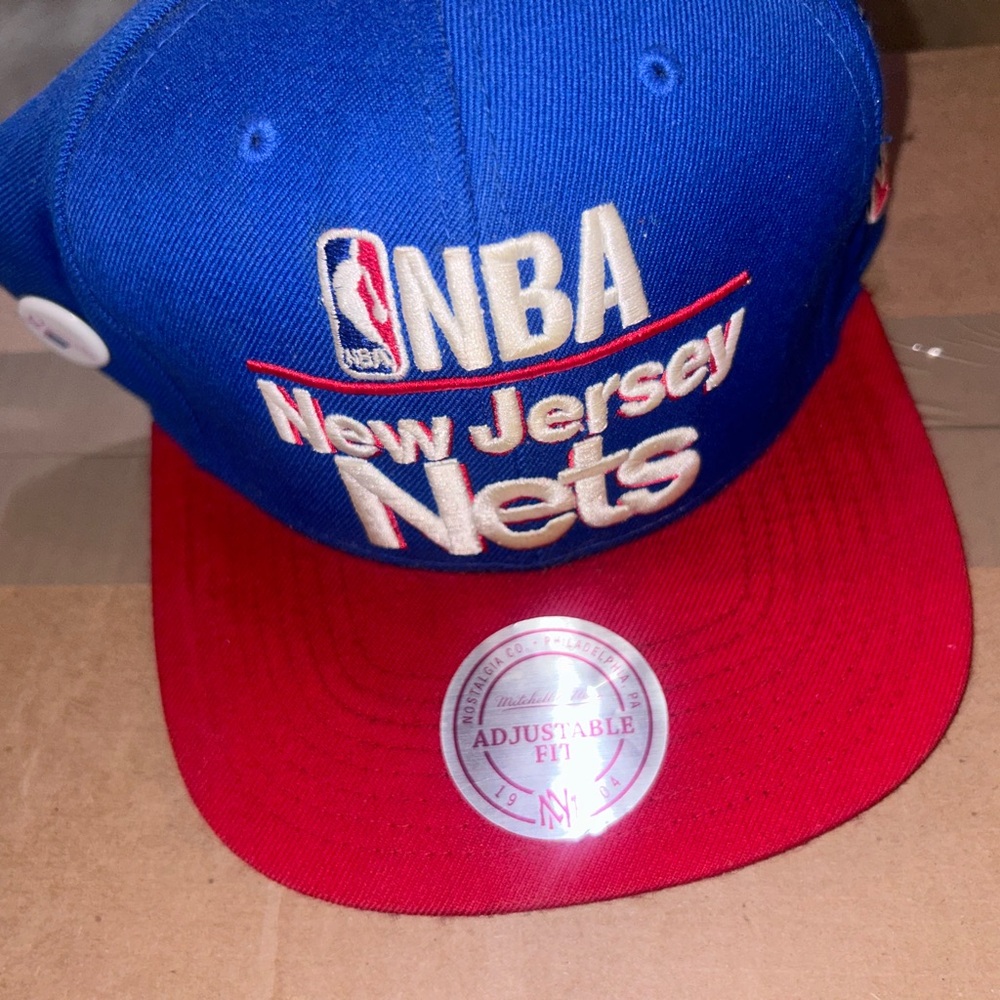 NBA New Jersey Nets Blue and Red Cap